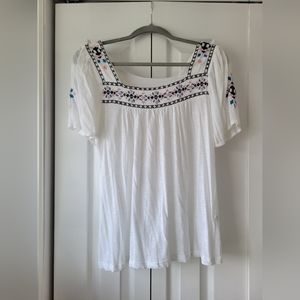 Lucky Brand embroidered blouse